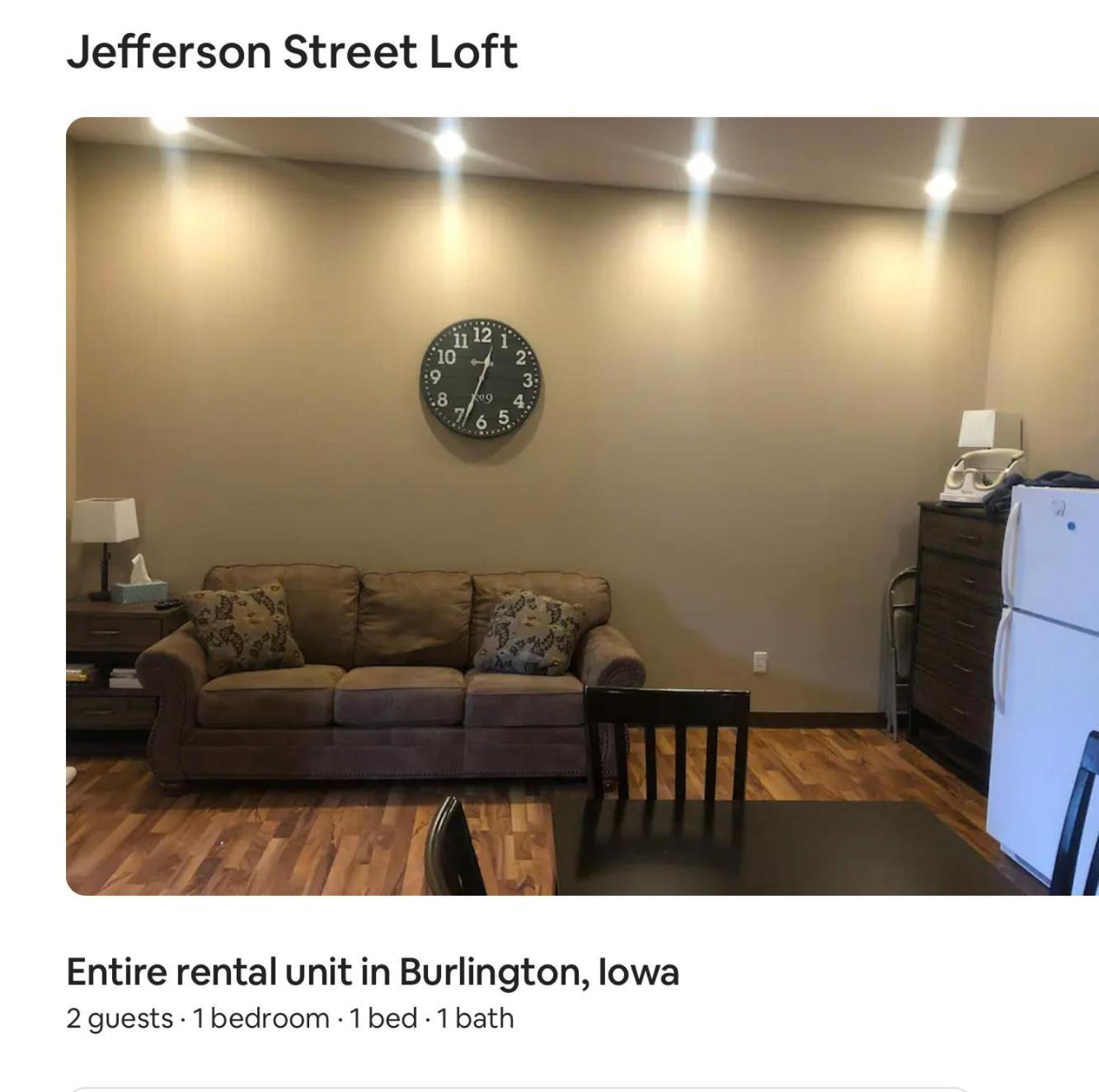 Jefferson Street Loft 20 Day Minimum Stay バーリントン エクステリア 写真